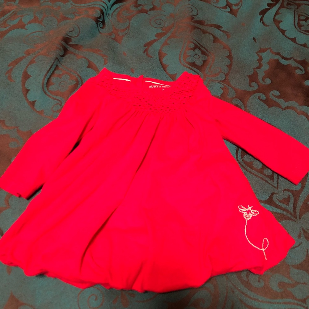 Red Long Sleeve Dress with Embroidery - NWT